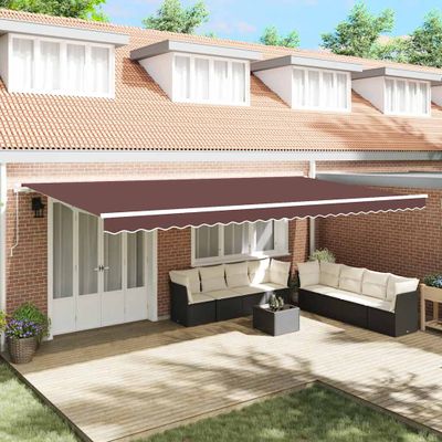 vidaXL Ručne zaťahovacia markíza hnedá 600x300 cm