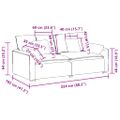 vidaXL Modulárna pohovka s vankúšmi, svetlosivá