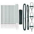 vidaXL Európsky plot s hrotmi 25 x 1,2 m PVC potiahnutá oceľ Zelená