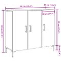 vidaXL Komoda staré drevo 90x34x80 cm kompozitné drevo