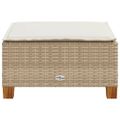 vidaXL záhradná stolička s vankúšom béžová 63,5x56x32 cm Poly ratan
