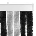 vidaXL Záves proti hmyzu z chenille Šedá a čierna 56 x 185 cm 100% PP