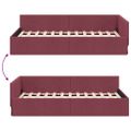 vidaXL Rohový rám postele Víno červené 80 cm x 200 cm látka
