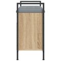 vidaXL Lavička na topánky dub sonoma 65,5x32x57,5 cm kompozitné drevo