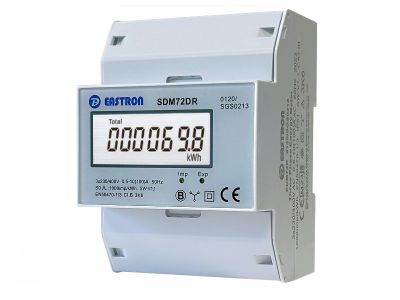 Elektromer 3F na DIN lištu trojfázový EASTRON SDM72 DR, MID, digitálny, RESET