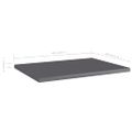 vidaXL Prídavné police 4 ks, lesklé sivé 40x30x1,5 cm, drevotrieska