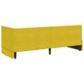 vidaXL Rohový rám postele s čelnou doskou Žltá 80 cm x 200 cm Zamat