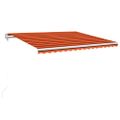 vidaXL Automaticky zaťahovacia markíza 400x350 cm oranžová a hnedá