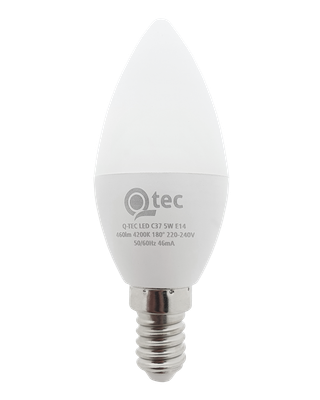LED žiarovka Qtec 5W C37 E14 4200K