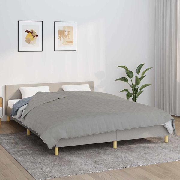 vidaXL Záťažová prikrývka šedá 220x240 cm 15 kg látka