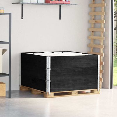 vidaXL Paletové ohrádky 3 ks čierne 100x100 cm borovicový masív