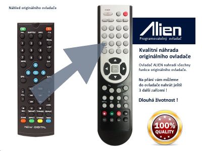 Diaľkový ovládač ALIEN STB New Digital