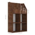 vidaXL Detský stojan na časopisy hnedý dub 71x30x114 cm spracov. drevo