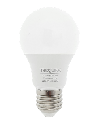 LED žiarovka Trixline 6W 552lm E27 A60 neutrálna biela