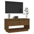 vidaXL TV skrinka medovo-hnedá 74x34x40 cm masívna borovica