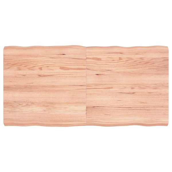 vidaXL Stolová doska svetlohnedá 120x60x(2-6)cm ošetrený masív hrany