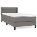 vidaXL Boxspring posteľ s matracom tmavosivá 90x190 cm látka
