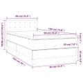 vidaXL Boxspring posteľ matrac a LED kapučínová 90x190 cm umelá koža