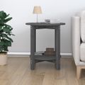 vidaXL Konferenčný stolík sivý Ø 55x60 cm borovicový masív