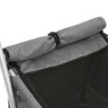 vidaXL Skladací kočík pre psa sivý 100x49x96 cm ľanová tkanina