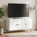 vidaXL TV skrinka Biela 99 x 34,5 x 50 cm Kompozitné drevo