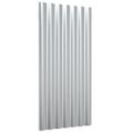vidaXL Strešné panely 12 ks pozinkovaná oceľ strieborné 80x36 cm