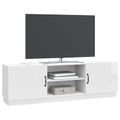 vidaXL TV skrinka Biela s vysokým leskom 150 x 31 x 47 cm