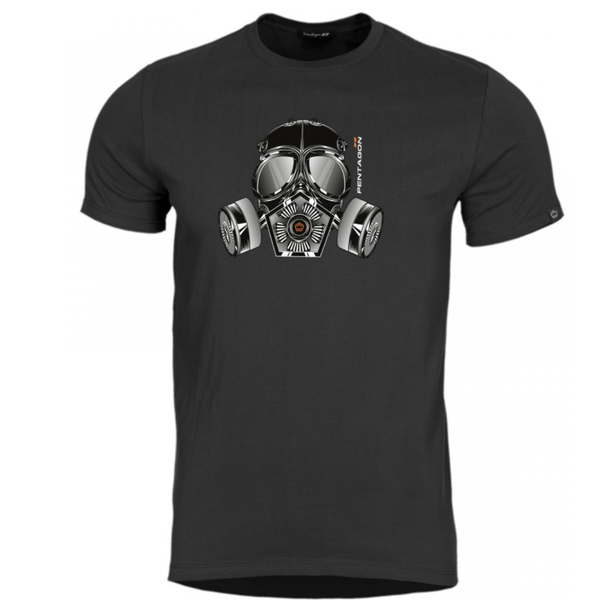 K09012-GM-01-Black-L Pentagon Ageron T-Shirt Gas-Mask