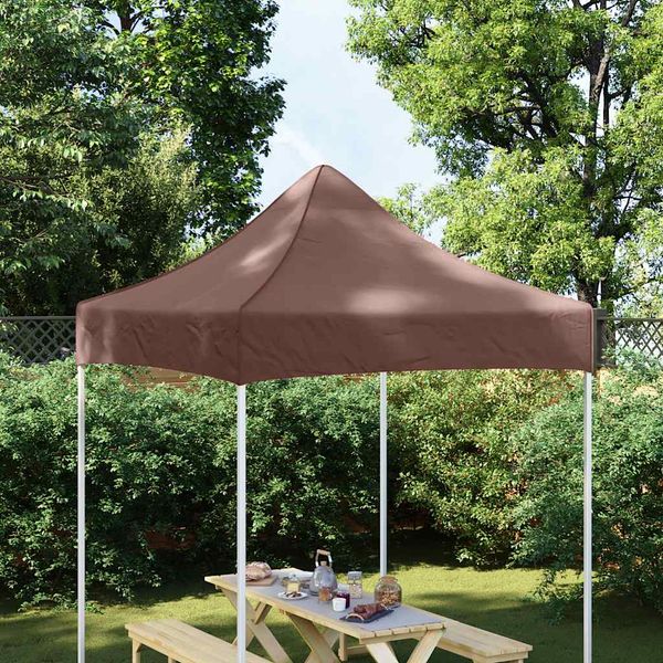 vidaXL Strecha na párty stan 2x2 m, hnedá 270 g/m²