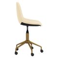 3086104 vidaXL Swivel Dining Chairs 6 pcs Cream Velvet(3x333494)