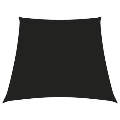 vidaXL Tieniaca plachta, oxford, lichobežníková 2/4x3 m, čierna