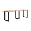 vidaXL Nohy k jedálenskému stolu v tvare U, 3 ks, čierne, 70 x (72-73) cm, oceľové