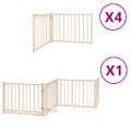 vidaXL Brána pre psa s dverami sklad. 12 panelov 960 cm topoľové drevo