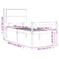 vidaXL Posteľ pre seniorov s čelom, čierna, 90x200 cm, drevený masív