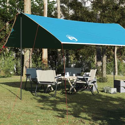 vidaXL Kempingová plachta modrá 460x305x210 cm vodotesná