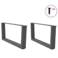 vidaXL Nohy konferenčného stolíka v tvare V, 2 ks, antracitové, 70 x (30-31,3) cm, oceľ