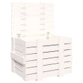 vidaXL Úložný box biely 58x40,5x42 cm masívna borovica
