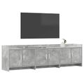 vidaXL TV skrinka 168 x 33 x 47 cm Betónovo sivá Kompozitné drevo