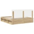 vidaXL Rám postele Sonoma 200 x 200 cm Masívne borovicové drevo