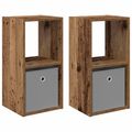 vidaXL Nočný stolík 2 ks Staré drevo 30,5 x 27 x 59,5 cm