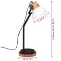 vidaXL Stolová lampa 25 W biela 18x18x60 cm E27