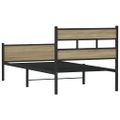 vidaXL Posteľný rám bez matraca dub sonoma 75x190 cm kompozitné drevo