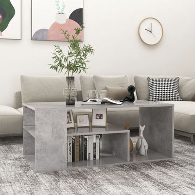 vidaXL Konferenčný stolík, betónovo sivý 100x50x40cm, kompozitné drevo