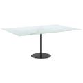 vidaXL Stolová doska, biela 100x62cm 8mm tvrdené sklo mramorový dizajn