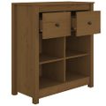 vidaXL Komoda medovo-hnedá 70x35x80 cm masívne borovicové drevo