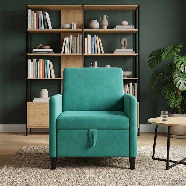 vidaXL Sofa s úložným priestorom Tyrkysová 72 x 78 x 87 cm Polyester