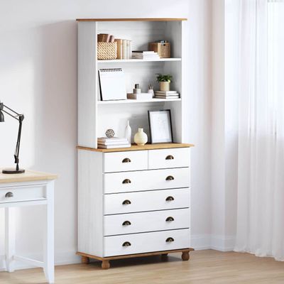 vidaXL Klietka ASKIM Biela 91 x 40 x 200,5 cm Masívne borovicové drevo