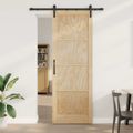 vidaXL Posuvné dvere Prírodná 83 x 232 cm Borovicový masív