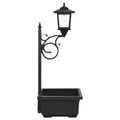 vidaXL Stĺpová lampa s kvetináčom Čierna 29 x 28 x 74 cm ABS a PP