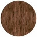 vidaXL Vrchná doska Tmavohnedá Ø 30 x 4 cm Masívne dubové drevo